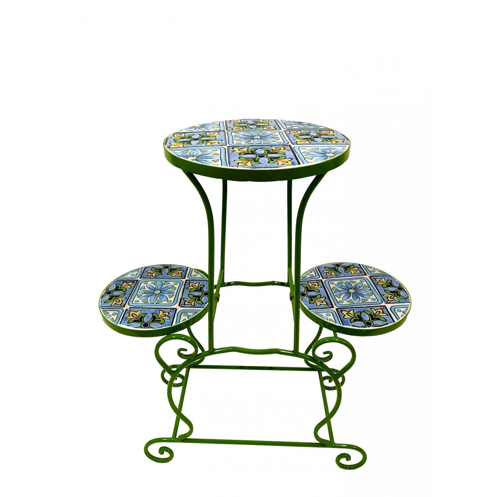 Unique Two Tier Decorative Indoor Outdoor Metal Large Round Garden Plant Holder